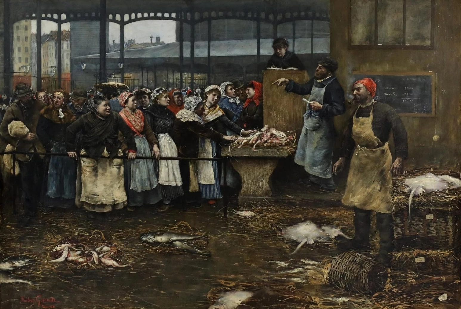 Norbert Gœneutte - Asta nel Nuovo Mercato Centrale di Baltard 1881